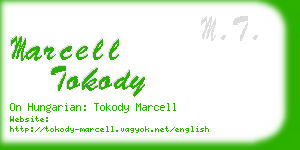 marcell tokody business card